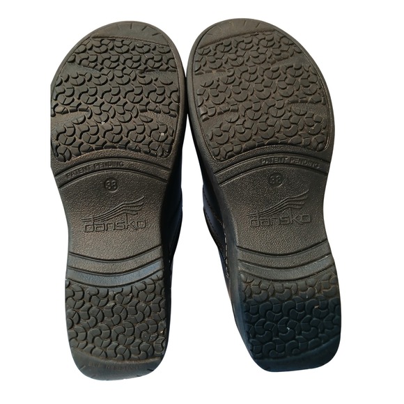 Dansko XP 20 Clogs Black Leather Slip On Comfort Shoes Women Size 38 - Picture 7 of 8